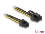 Delock Cablu de alimentare PCI Express 6 pini de sex masculin - PCI Express 6+2 pini de sex masculin 50 cm