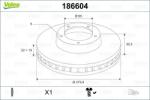 VALEO Disc frana VALEO 186604 (186604) - automobilus