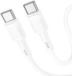 hoco. Cablu de Date HOCO X83 Victory, USB Type-C la USB Type-C, 1m, PD 60W, 3A, Alb