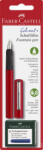 Faber-Castell Stilou Faber-Castell FC149812 + 6 cartuse cerneala albastra, Rosu (FC149812)