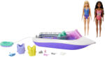 Mattel Barbie, Mermaid Power, set de joaca cu 2 papusi, barca si accesorii Papusa Barbie