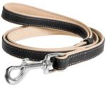 COLLAR Lesă din piele de calitate - 122cm, 25mm - negru - bej