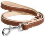 COLLAR Lesă din piele pentru câini Collar Soft - 122cm, 13mm - maro - bej