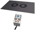 Conteg Ventilátor panel + keret 19" 2-es termosztáttal, 100-as, fekete DP-VEL-02/100 (DP-VEL-02/100)
