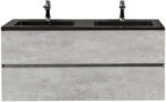 Wellis Mallorca 120 matt fekete quartz sand dupla mosdó (WB00530) - homelux