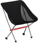 BasicNature Ultralight Low Rest Scaun de călătorie negru