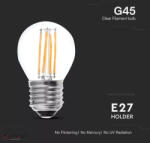 V-TAC 6W Retro LED izzó Filament E27 G45 4000K (212843)