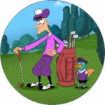 Pictu Hap Ehető papír Phineas és Ferb golf 19, 5 cm - Pictu Hap (pic9001157_kruh)