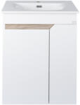TMP cabinets VISION LONG 60 fali függesztett fürdőszobai bútor - SKY E-8099-60 porcelán mosdóval- 61 x 46 cm (83400164) - globalvivamarket
