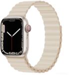 DEVIA Apple iWatch Devia Delux Sport 3 Silicone Magnet 42/44/45mm Óraszíj - Krém