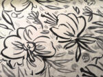  Mintás Microfiber ( mikroszálas ) textil - méteráru 165 cm / szürke festett virág mintás
