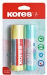 Kores Stick de lipici în cutie pastel, 2x40 g, KORES, culori mixte 12829 (12829)