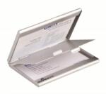 Durable Carcasă pentru cărți de vizită, metalică, 20 de piese, DURABLE „CARD BOX DUO, argintie