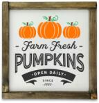 Kreatív Õszi deszkatábla tölgy kerettel "Farm Fresh Pumpkins Open Daily