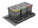 GTV Set Cos gunoi incorporabil MULTINO 800 3x15L plus tavite, antracit (PB-91634100B5V-A) Cos de gunoi