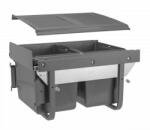 GTV Cos gunoi incorporabil PRACTI ECO 450mm, 2X15L, soft-close, gri antracit (PB-45-MF2X15-60A) Cos de gunoi
