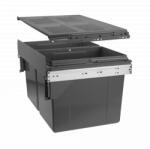 GTV Cos gunoi PRACTI ECO incorporabil 600, 2X27L, soft-close, extractie totala, gri antracit (PB-45-600MF-2X27-60A) Cos de gunoi