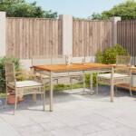vidaXL Set mobilier de grădină cu perne, 5 piese, bej, poliratan (3213586)