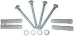 ELEMATIC Set fixare rackuri pe perete ELEMATIC SFR4-14x70, capacitate 120Kg, contine 4 x diblu nylon + holsurub cap hexagonal 14 x 70mm + saibe plate (SFR4-14x70)