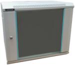 Dateup Rack 9U 600x450 DATEUP RAL 7035, montare pe perete, usa din sticla, panouri laterale detasabile si securizate, dezasamblat (MP.6409.9000)
