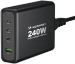 Wozinsky WGCSB 240W GaN hálózati töltő USB-A / 3 x USB-C - fekete