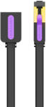  Flat Network Cable Extension CAT7 Vention ICBBG RJ45 Ethernet 10Gbps 1.5m Black (ICBBG)