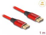 Delock Cablu Displayport 16K60Hz/8K120Hz/4K240Hz T-T 1m brodat Rosu, Delock 80631 (80631)