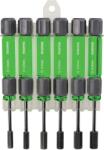 Engineer Set 6 chei tubulare cu cap hexagonal magnetizat cu maner surubelnita Engineer DK-14, suport plastic inclus, fabricat in Japonia (JPEDK14) Surubelnita