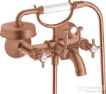 Hansgrohe AXOR MONTREUX kádtöltő csaptelep zuhanyszettel, szálcsiszolt vörös arany hatású 16540310 (16540310)