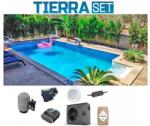 Pontaqua TIERRA PANEL POOL 6, 0 x 3, 0 x 1, 5 m , Római lépcsős, modulpaneles, süllyesztett víztükrű, medence szett (MPP 106)