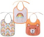 Lorelli Set 3 bavete, bumbac si peva, 23x20 cm, inchidere cu snur, imprimeuri colorate Bavata