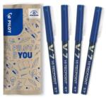 Pilot Set flow pack 4 rollere Pilot V7 Hi-Tecpoint albastre 0.7 mm cu capac (PFLW538844)