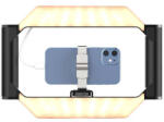 Ulanzi U-rig, LED keret, telefon tartóval, 3 vakupapucs, bluetooth kioldó, 2500k-9000K, 5000mAh (UL-3265) - mikrosat