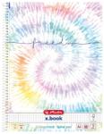 Herlitz Caiet A4 cu spira Herlitz, 80 file patratele, motiv New Batik Freedom (50044115)