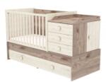 Hubners Patut copii transformabil din lemn cu 5 sertare Hubners Sofia Multi Kombi 120x70 cm crem nisip (PTH5SSMUKCN) - ookee