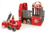 Marioinex Mini set de jucării de construcție din plastic de tip vafe -big brigada de pompieri