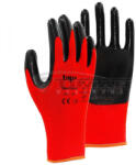 TOP Munkavédelmi Kesztyű Piros-fekete nitril mártott TOP_MECH_nitril_RED-10 10/XL (TOP_MECH_nitril_RED-10)