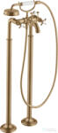 Hansgrohe AXOR MONTREUX szabadon álló kádtöltő csaptelep zuhanyszettel, szálcsiszolt bronz 16547140 (16547140)