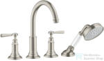Hansgrohe AXOR MONTREUX 4 üléses burkolatra szerelhető kádtöltő csaptelep, rozsdamentes acél hatású 16554800 (16554800)