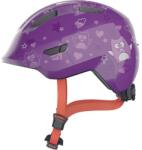 ABUS kerékpáros gyerek sisak Smiley 3.0, In-Mold, purple star, M (50-55 cm)