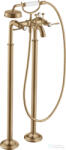 Hansgrohe AXOR MONTREUX szabadon álló kádtöltő csaptelep zuhanyszettel, szálcsiszolt bronz 16553140 (16553140)