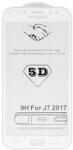 Samsung J730 J7 2017, Kijelzővédő fólia, (ütésálló) Full Glue 5D, fehér