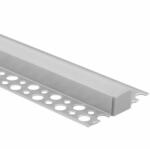 Ecolight Felületre szerelhető alumínium profil LED-hez KARTON/GIPS kártyákhoz 2m, matt lámpabúrával és Ecolight végsapkákkal (ECOPRO0310MR)