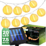 Lumileds Kerti Solar Girland 20x LED dekoratív lámpák 7, 59 m meleg 3000K RISA LUMILED (LUMSOL0090)