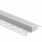 Ecolight Alumínium profil, felületre szerelt, fehér, LED-hez, KARTON / GIPSZELŐ táblákhoz, 2 m, matt lámpabúrával és Ecolight végsapkákkal (ECOPRO0320MR)