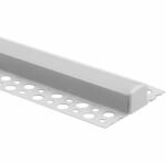 Ecolight Alumínium profil, felületre szerelt, fehér, LED-hez, KARTON / GIPSZkarton lapokhoz, 2 m, opál lámpabúrával és Ecolight végzárókkal (ECOPRO0320M)