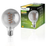 Lumileds Dekoratív gömb alakú LED izzó E27 G95 6W = 50W 420lm 2200K meleg 360°-os izzószál LUMILED GLOBE Smokey (LEDZARMI873)