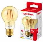 Toshiba E27 A60 LED izzó 4, 5W = 25W 400lm 2200K meleg izzószál borostyán TOSHIBA (TOSLIG2025)