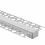 Ecolight Alumínium profil, süllyesztve, LED-hez, KARTON/GIPS lapokba süllyesztve, 1 m, matt lámpabúrával és Ecolight végsapkákkal (ECOPRO0105MR)