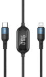 REMAX Cablu Incarcare & Date USB-C la Lightning Remax Litxn Series - Display, 20 W, Power Delivery (RC-193i)